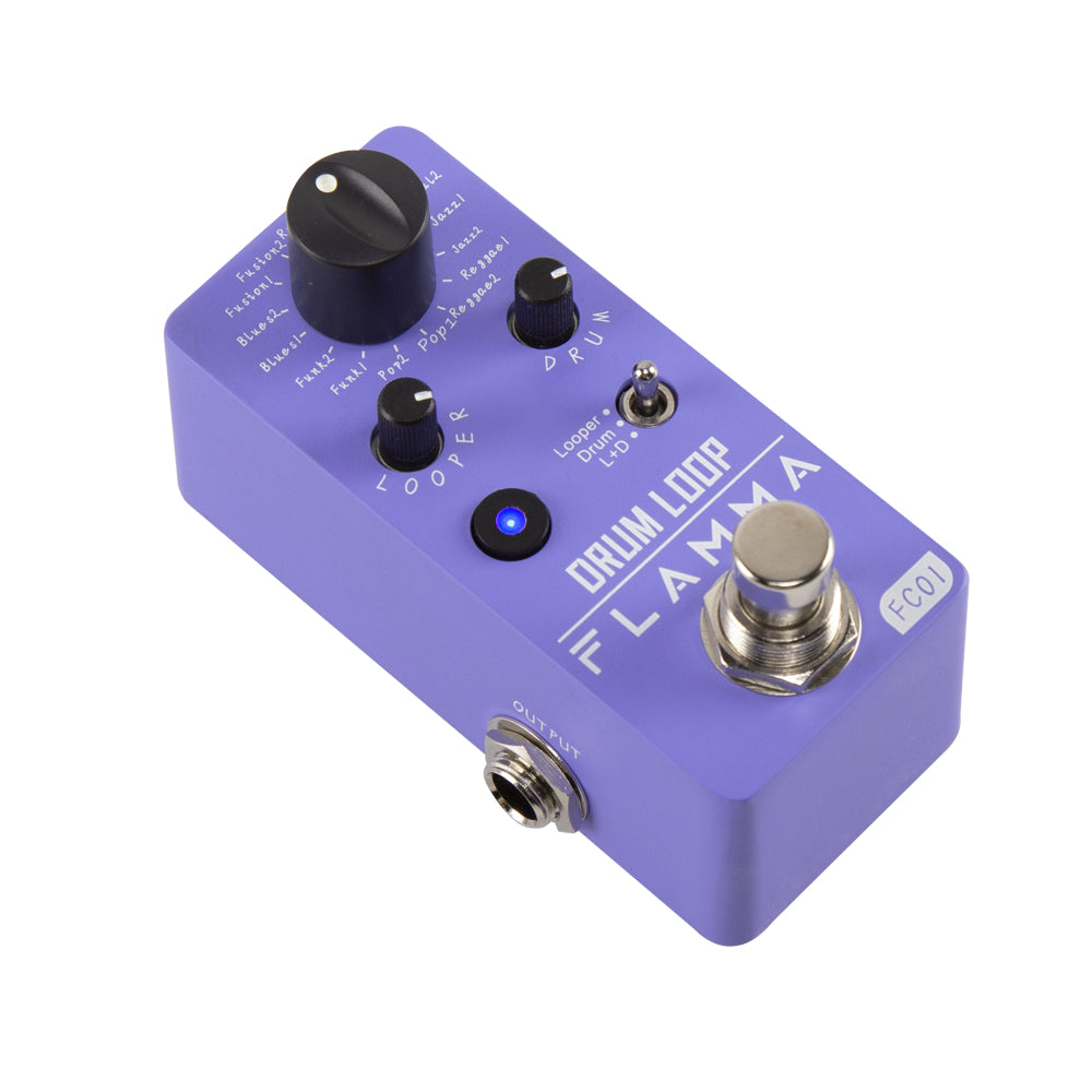 FLAMMA FC01 Mini Digital Guitar Drum Machine Phase Loop Pedal