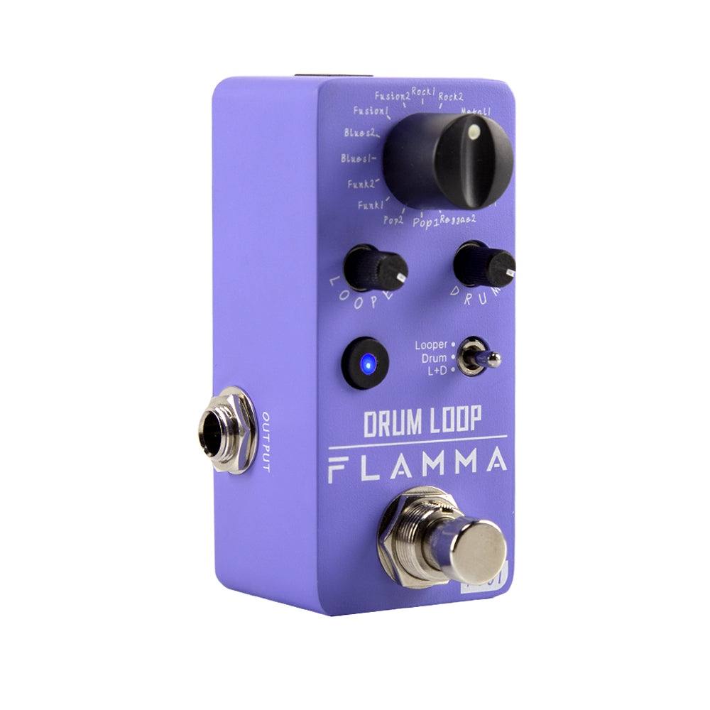 FLAMMA FC01 Mini Digital Guitar Drum Machine Phase Loop Pedal