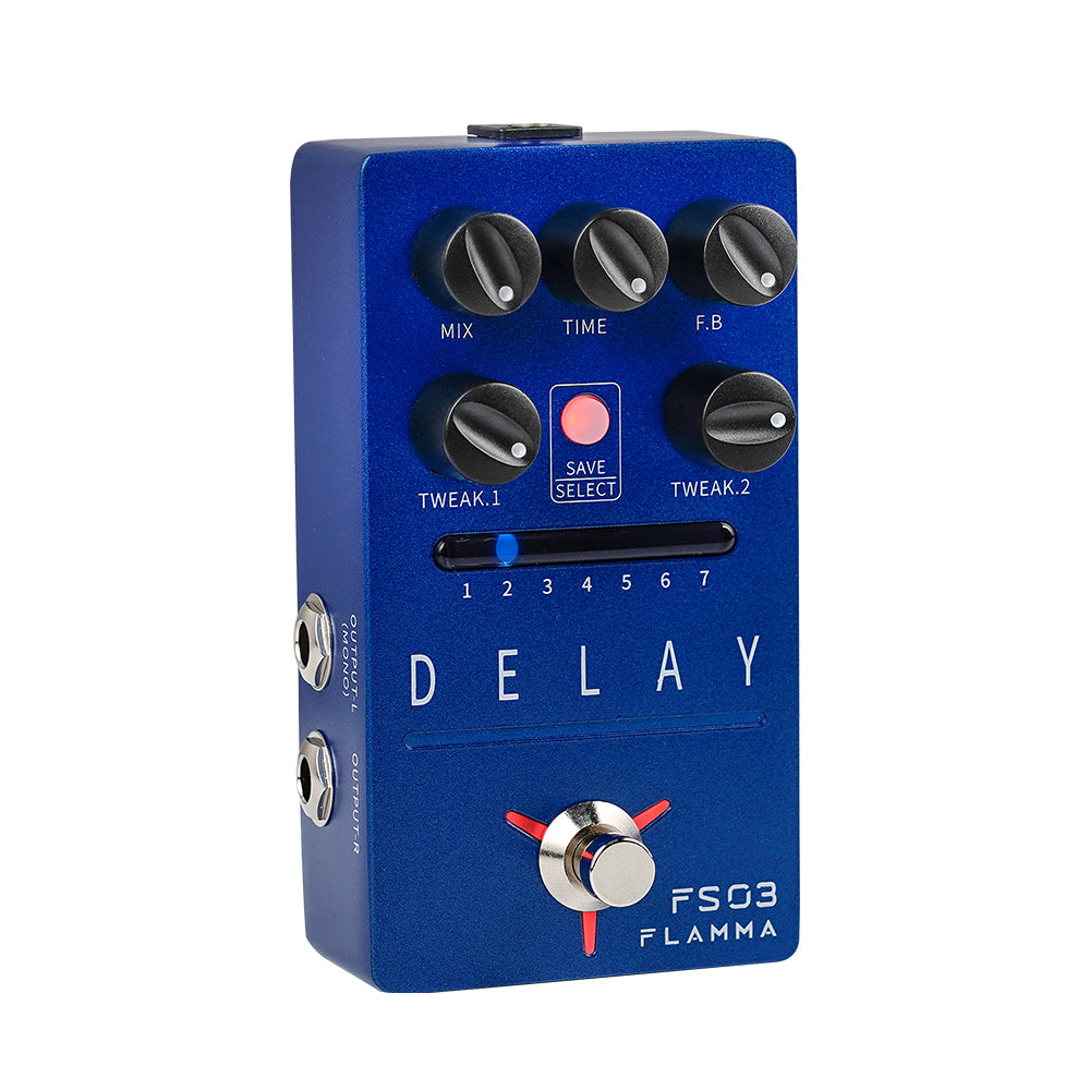 FLAMMA FS03 Stereo Delay Guitar Effects Pedal with 80-second Looper