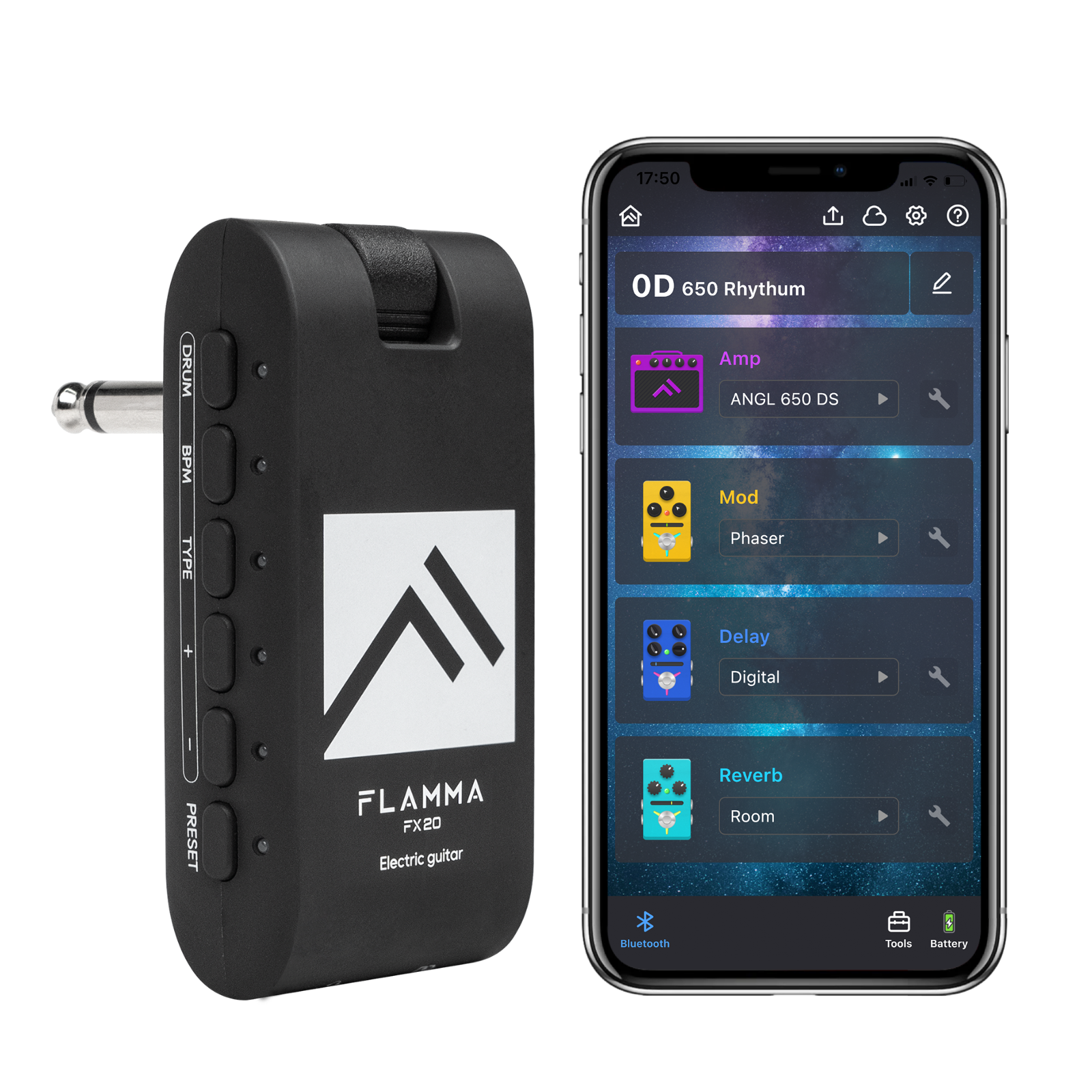FLAMMA FX20 Portable  Intelligent Headphone Modeling Headphone Amps with APP control