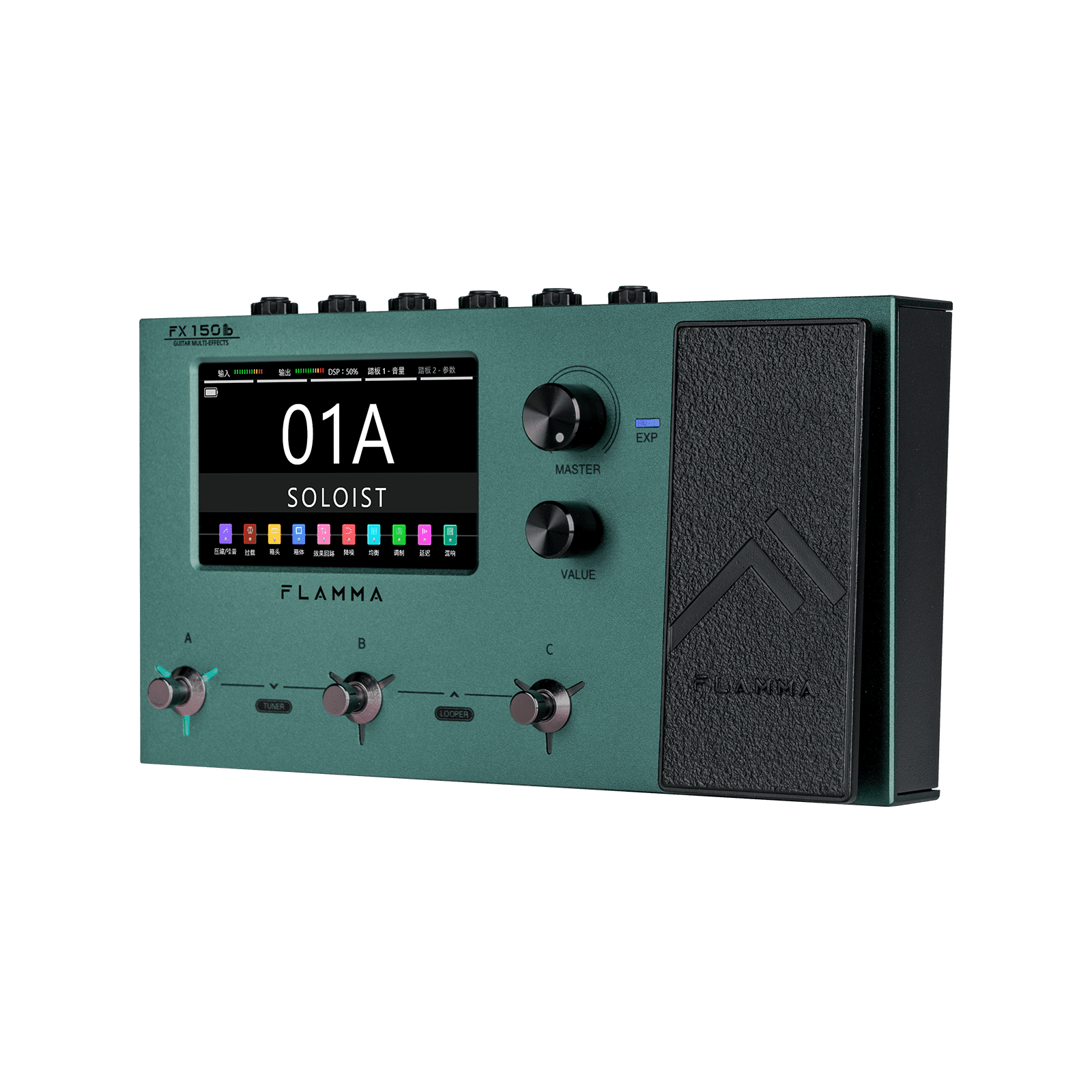 FLAMMA amp modelling pedal 160 unique preloaded effects and amp simulations
