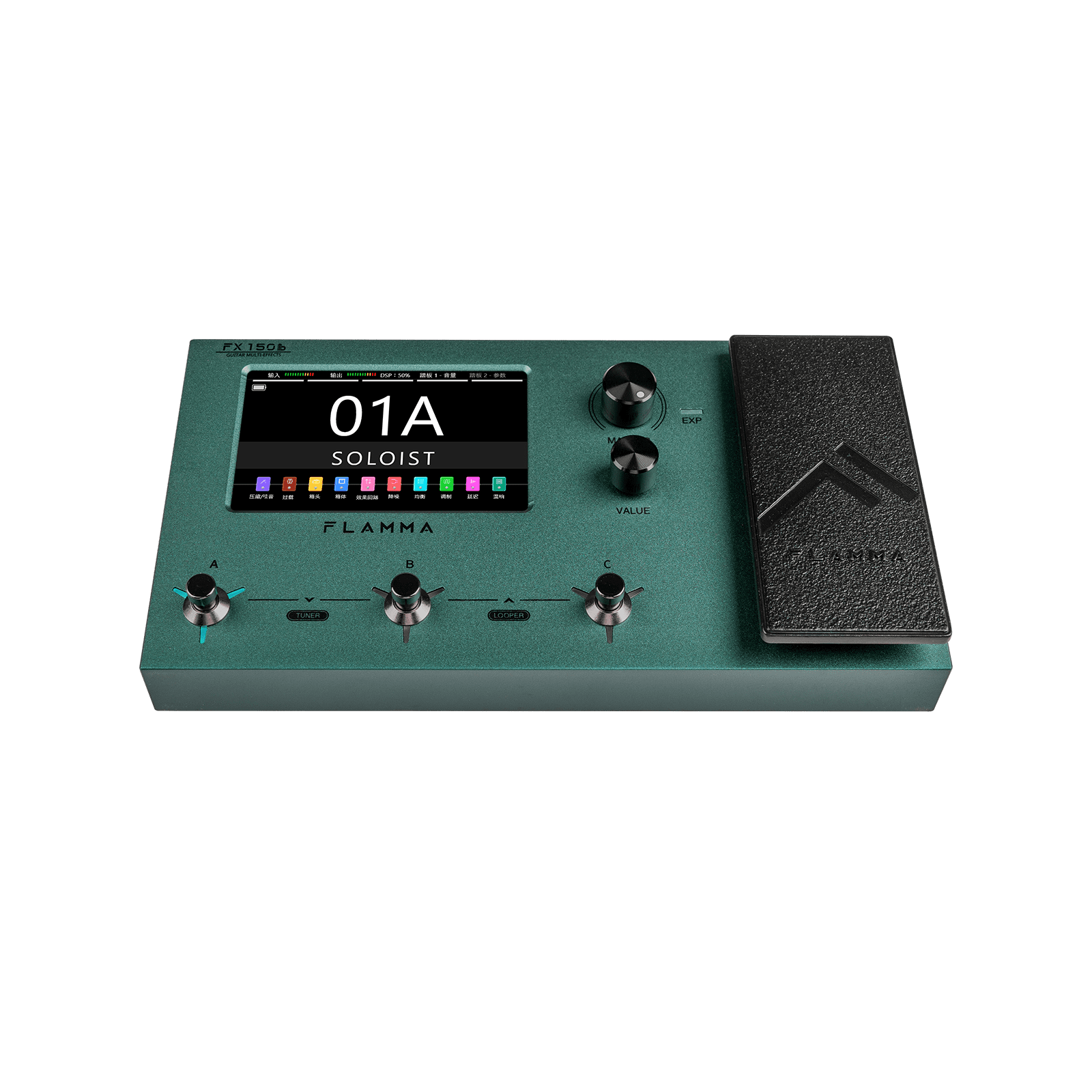 electric guitar multi effects pedal FLAMMA FX150b Nebula Green Multi Effects Processor – Flamma Innovation