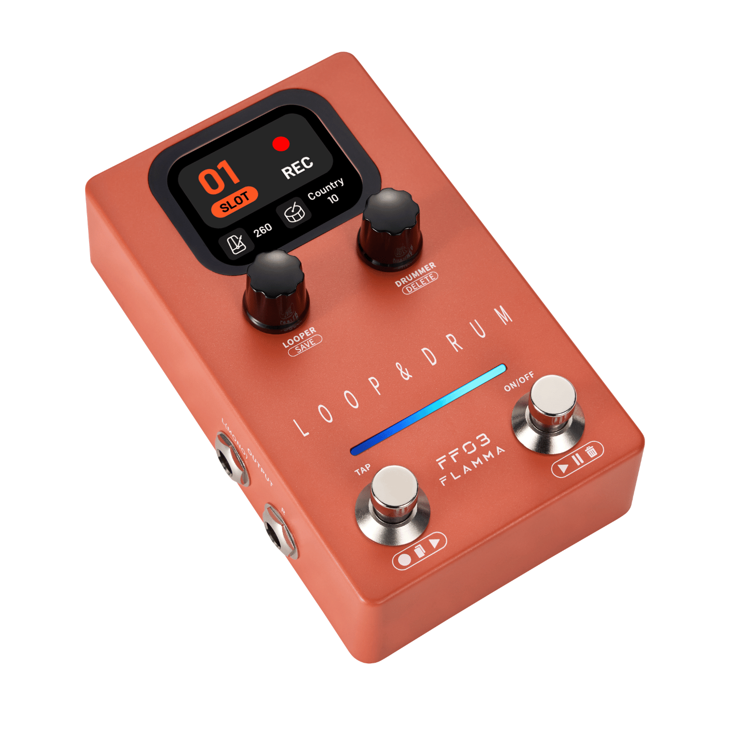 FLAMMA FF03 Stereo Dual Footswitch Looper & Drum Machine Pedal