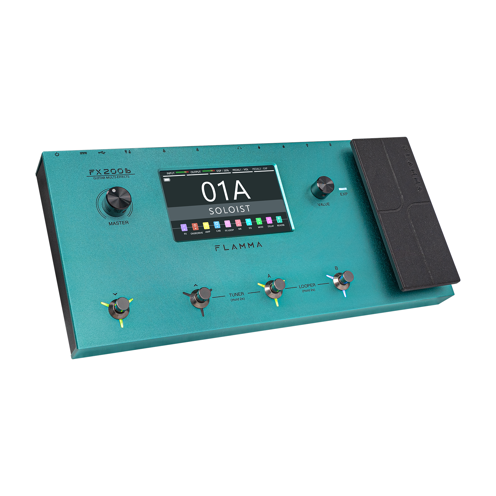 🎸FLAMMA FX200b Guitar Multi Effects Bulit-in Rechargable 3000mAh Battery