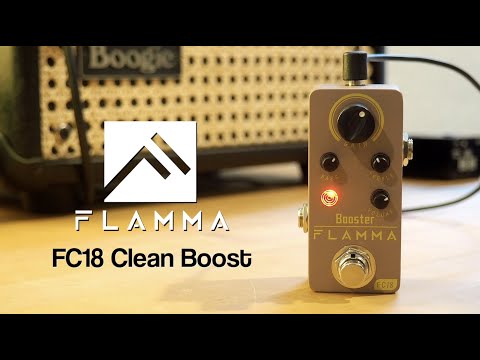 pedal clean boost FLAMMA FC18 Clean Boost Pedal, 20db+ Clean Boost with a 2 Band EQ – Flamma Innovation