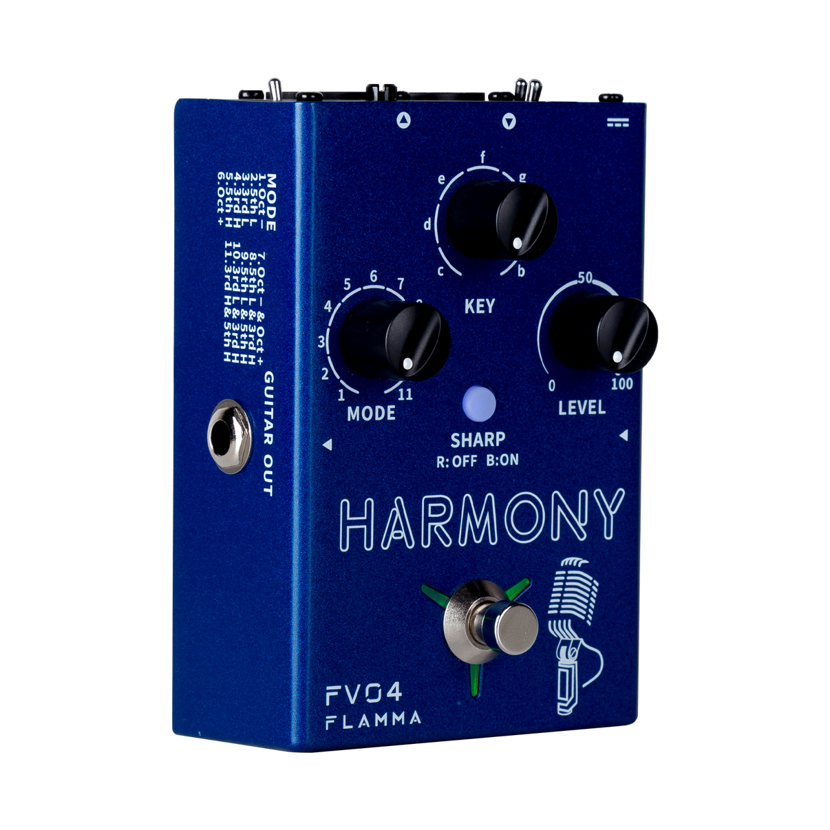 FLAMMA FV04 Harmony Vocal Pedal with Reverb Effects for Professional S