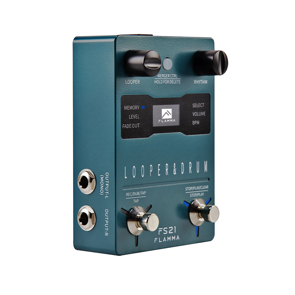 FLAMMA FF20 Looper-Pedal mit integrierter Drum-Maschine – 300 Min Stereo-Aufnahme, 220 Drum-Grooves, 100 Speicherplätze, Time-Stretch, Auto- Record, USB & Kopfhörerausgang – für Gitarre & Bass FLAMMA FF20 Looper-Pedal mit integrierter Drum-Maschine – 300 Min Stereo-Aufnahme, 220 Drum-Grooves, 100 Speicherplätze, Time-Stretch, Auto- Record, USB & Kopfhörerausgang – für Gitarre & Bass