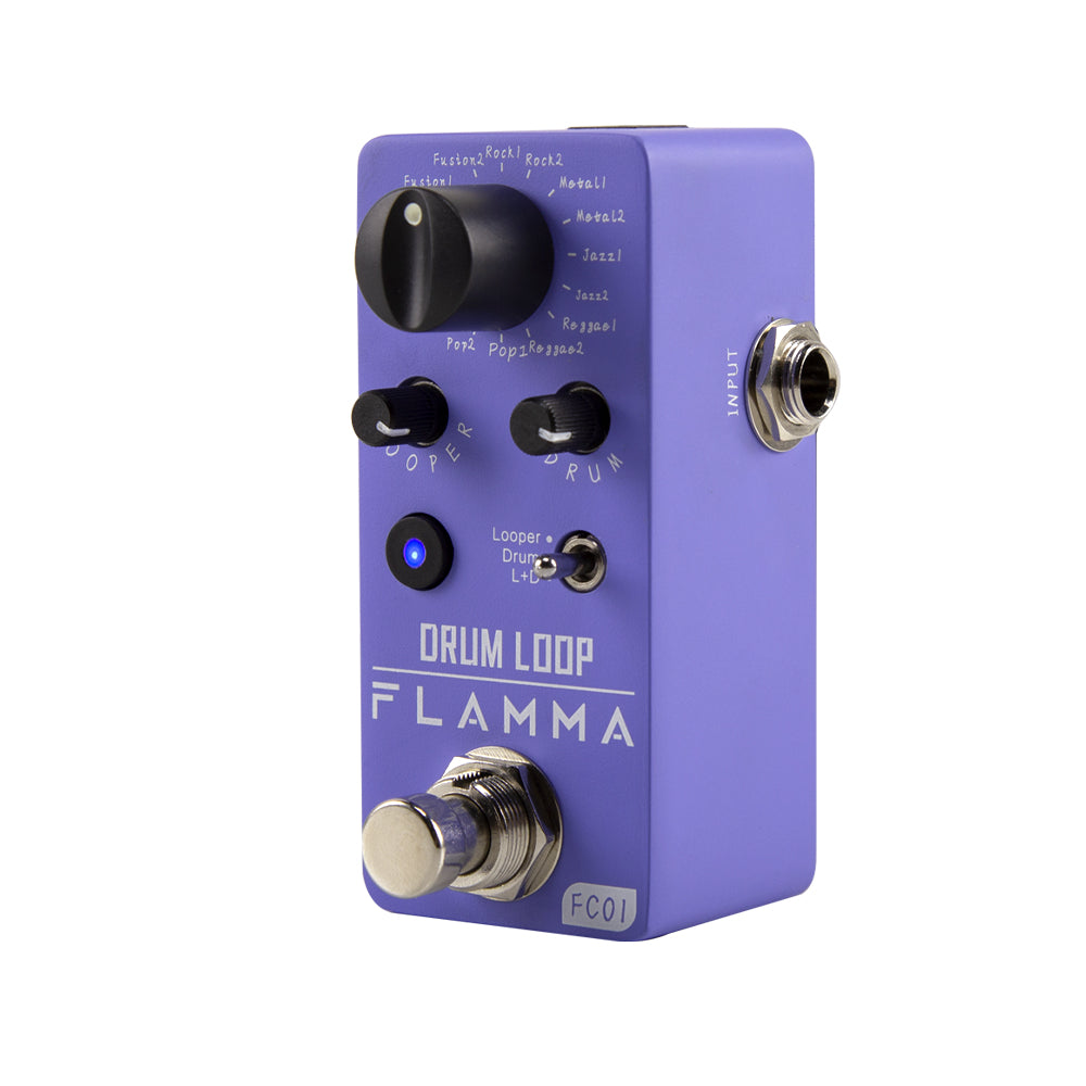 FLAMMA FC01 Mini Digital Guitar Drum Machine Phase Loop Pedal