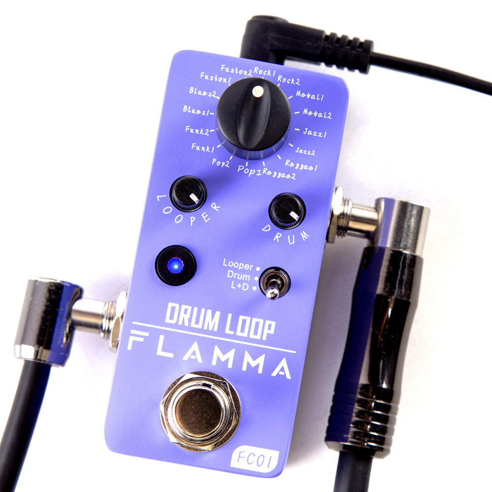FLAMMA FC01 Mini Digital Guitar Drum Machine Phase Loop Pedal