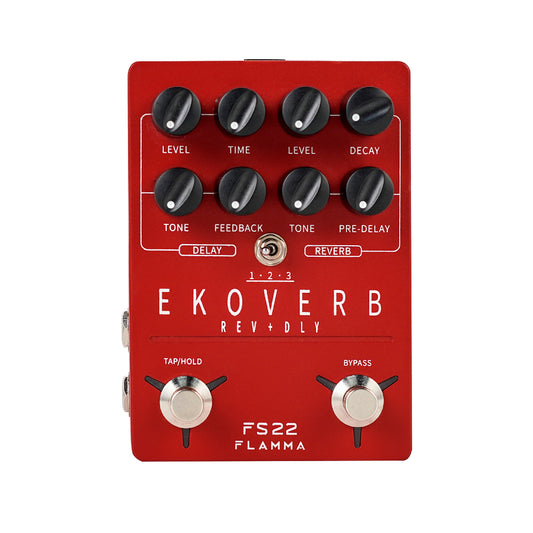 FLAMMA FS22 Ekoverb Guitar Stereo Dual Reverb Delay Effects Pedal
